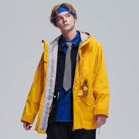 EAFINETAL.20AW三层复合面料功能性防风防水冲锋衣宽松夹克外套