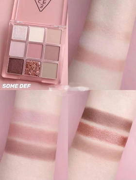 火爆！3CE九宫格眼影盘SOME DEF芋泥盘 名副其实氛围感美女