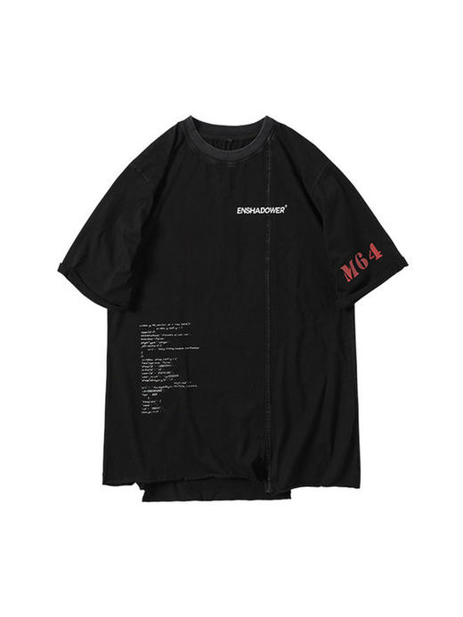 ENSHADOWER隐蔽者不规则M64印花短袖T恤复古做旧体恤新疆棉国潮 商品图4