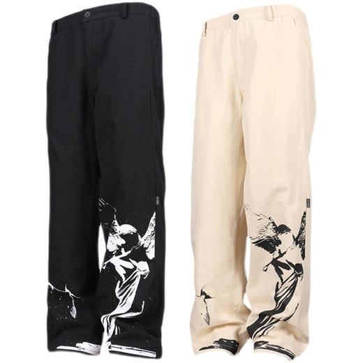 RELABEL 21SS  双色主题圣母阴影印花宽松潮流休闲长裤 商品图4