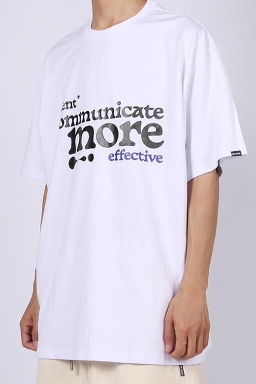 RELABEL 21SS 文字排版印花高克重圆领宽松TEE恤 商品图3