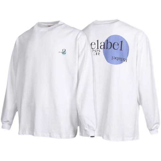 RELABEL 21AW 主题字体概念几何圆形撞色印花宽松圆领长袖T恤 商品图4