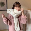 秋冬潮流新款双面纯色羊羔绒围巾女韩版百搭时尚披肩新款保暖日系围脖男潮 商品缩略图2