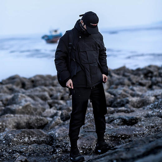 ENSHADOWER隐蔽者战术织带羽绒服男冬季潮牌工装连帽加厚男士外套 商品图1