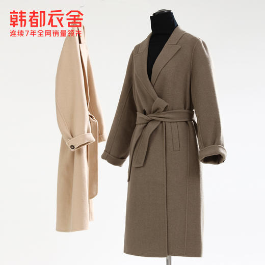韩都衣舍冬新款韩版双面羊绒大衣女宽松中长款毛呢外套PS9917 商品图0