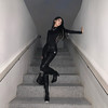 NEWA PROJECT2021秋冬原创设计高腰小众心机辣妹九分小脚裤皮裤女 商品缩略图2