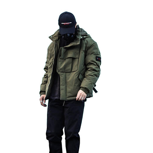 ENSHADOWER隐蔽者战术织带羽绒服男冬季潮牌工装连帽加厚男士外套 商品图3