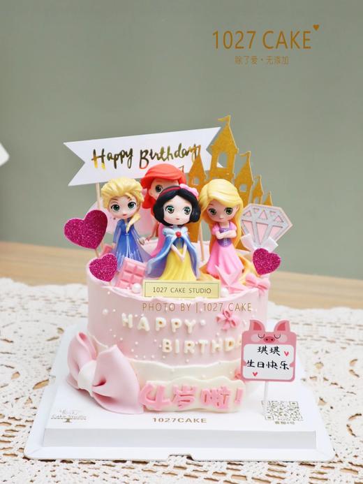 1027CAKE |  公主主题 翻糖蝴蝶结 城堡 商品图0