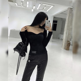 NEWA PROJECT  2021秋冬原创海鸥领保暖加绒修身毛衣针织上衣女