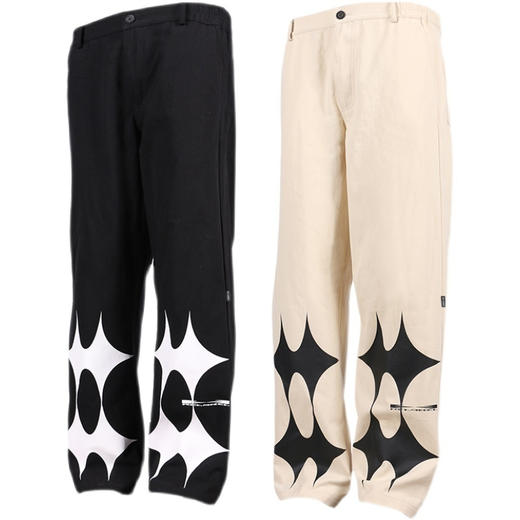 RELABEL 21SS  双色主题钻石印花宽松潮流休闲长裤 商品图4