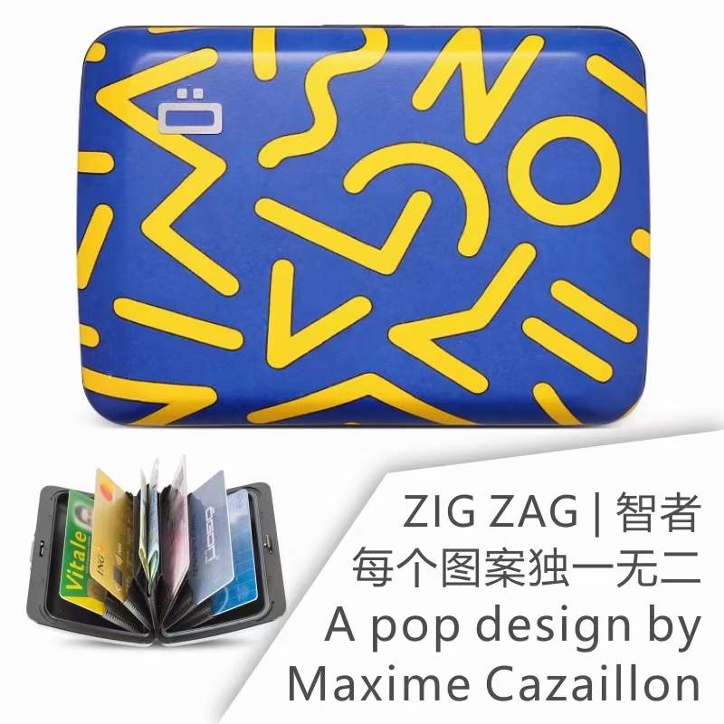 法国欧夹OGON防水卡盒时尚商务防盗刷铝制金属卡包城市系列