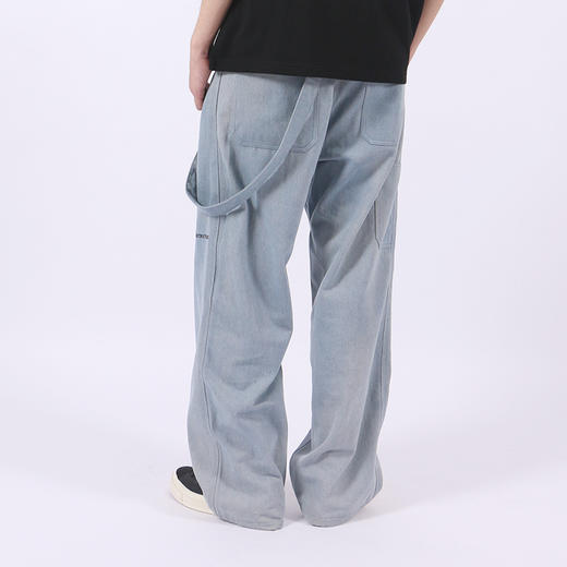 RELABEL 20SS新款口袋宽松直筒水洗工装侧吊带结构牛仔裤男潮长裤 商品图3