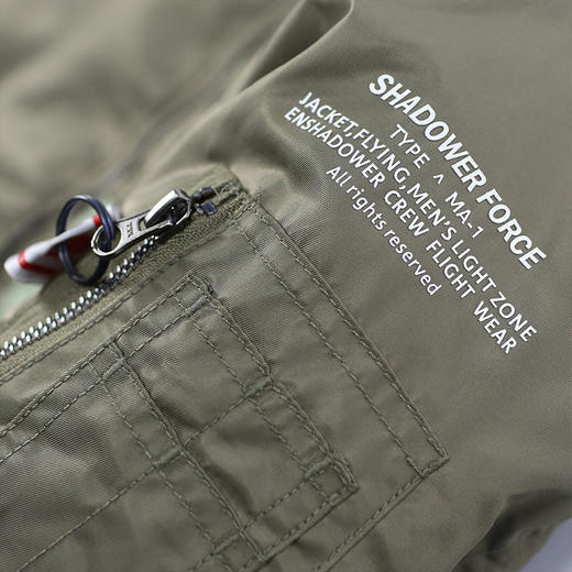 ENSHADOWER隐蔽者杜邦羊羔绒飞行员夹克休闲短款棉衣男 商品图2