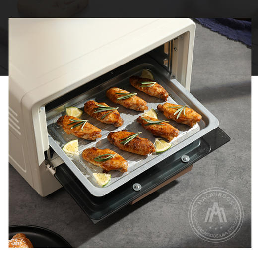 迈卡罗（MACAIIROOS）家用多功能电烤箱 全自动多功能家用小型烘培烤箱面包蛋糕12L MC-KX125 新款 商品图3