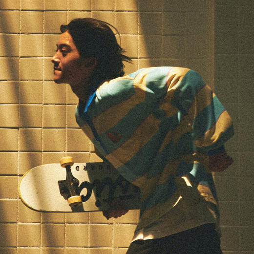 EAFINETAL.21AW新款PDU热压标蓝白相间条纹polo衫长袖纯棉休闲T恤 商品图3