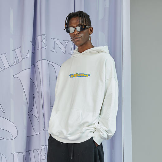 RELABEL 20AW  黑白色创意logo印花连帽卫衣 商品图0