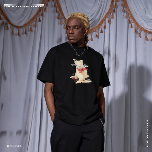 RELABEL 21SS 主题趣味动物印花高克重圆领宽松体恤 商品图2