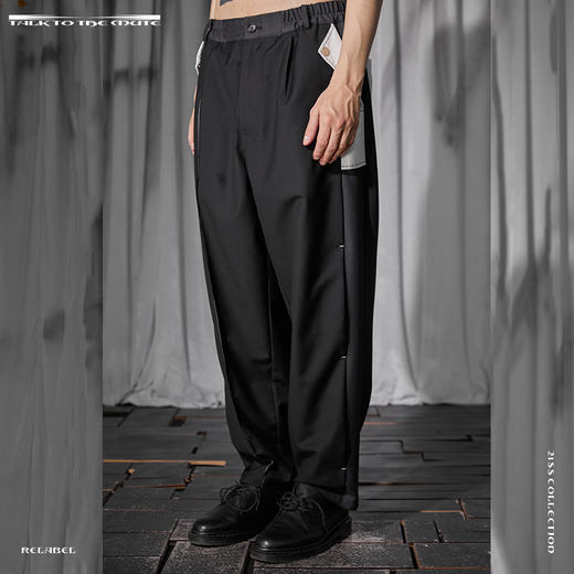 RELABEL 21SS异型裁片拼接外置结构撞色剪裁西裤 商品图2