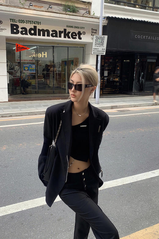 NEWA PROJECT 秋季 原创秋冬新款修身设计感上衣长袖休闲外套西装 商品图5