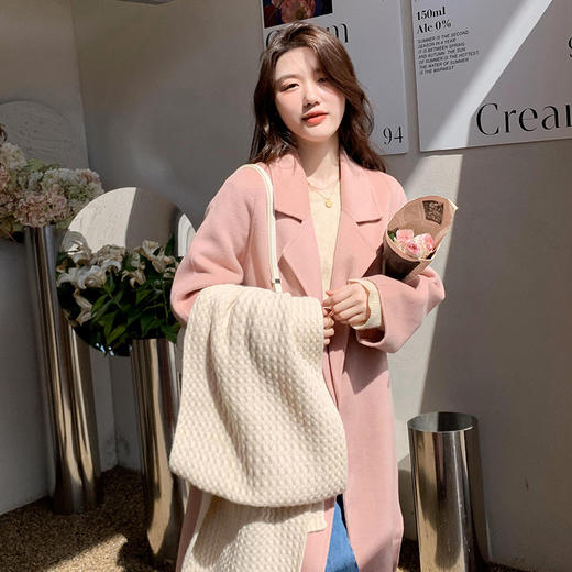 时尚百搭新款男女围巾女秋冬仿羊绒简约百搭防寒加厚羊绒围脖纯色休闲学生披肩 商品图2