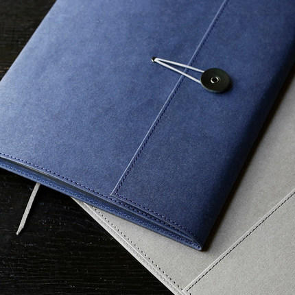 日本KINGJIM锦宫笔记本封套A4文件夹资料收纳B5手帐封皮简约复古本子保护套 商品图2