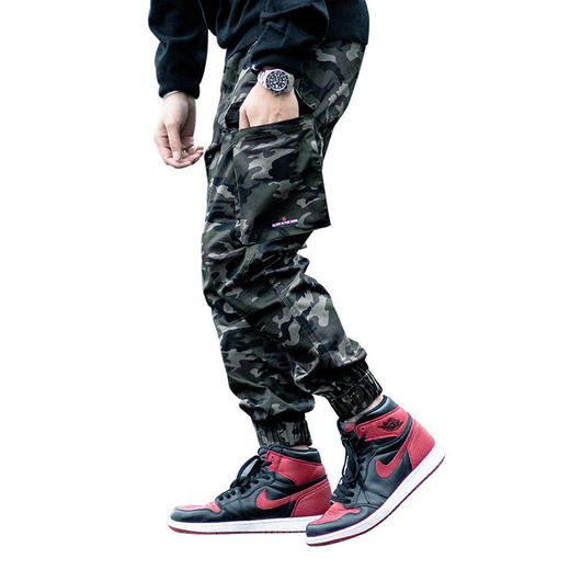 ENSHADOWER隐蔽者三色立体口袋工装裤男束脚裤宽松小脚裤 商品图3