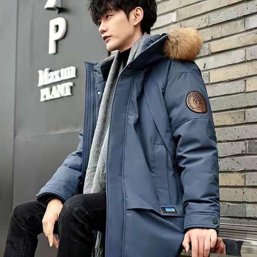  冬季帅气男款 中长款加厚 大毛领连帽 帅气有型 抗风防风！（yrf02） 商品图1