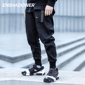 ENSHADOWER隐蔽者加绒曲线拼接束脚裤运动长裤加厚抓绒软壳卫裤