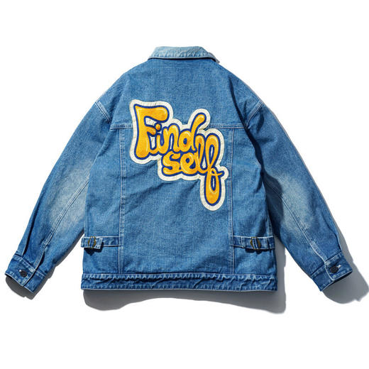 EAFINETAL.21AW新款水洗工艺刺绣设计羊羔绒宽松加厚牛仔夹克外套 商品图4