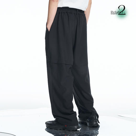 RELABEL 21AW 多层次立体裁片结构打褶假两件休闲宽松西裤 商品图2