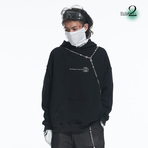 RELABEL 21AW概念主题高压短波印花宽松连帽卫衣 商品图2