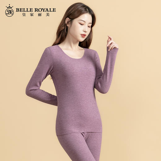 皇家丽美冬季羊绒蚕丝保暖内衣情侣款男打底秋衣秋裤套装BNM8166 商品图2