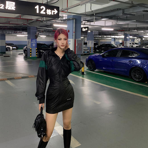 NEWA PROJECT 原创美式休闲辣妹慵懒风上衣外套宽松中长款连衣裙 商品图0