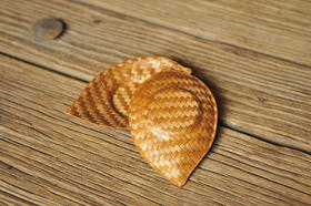 大漆竹席树叶杯垫