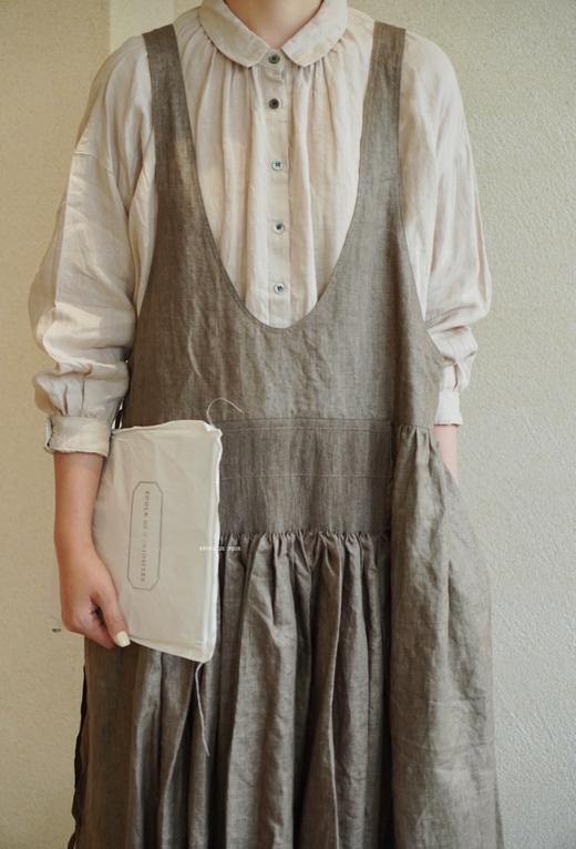 ECOLE DE CURIOSITES 抛光亚麻吊带连衣裙(Limited serie) 商品图8