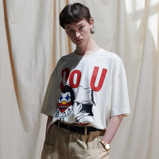 EAFINETAL.2021SS新款主题卡通印花设计纯棉圆领休闲宽松短袖T恤 商品图0