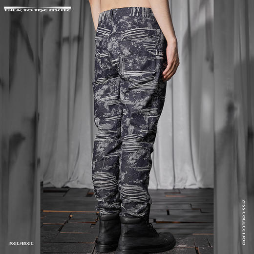 RELABEL 21SS紧身结构糜烂破坏拉丝牛仔裤 商品图3