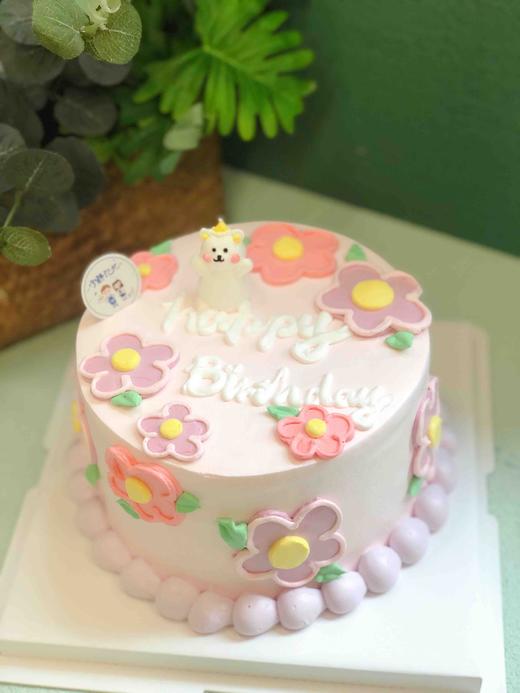 小熊花花奶油蛋糕 下单前请仔细阅读商品详情 商品图1
