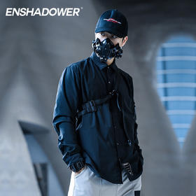 ENSHADOWER隐蔽者反光袖衬衣男李现韩商言同款青年黑色衬衫