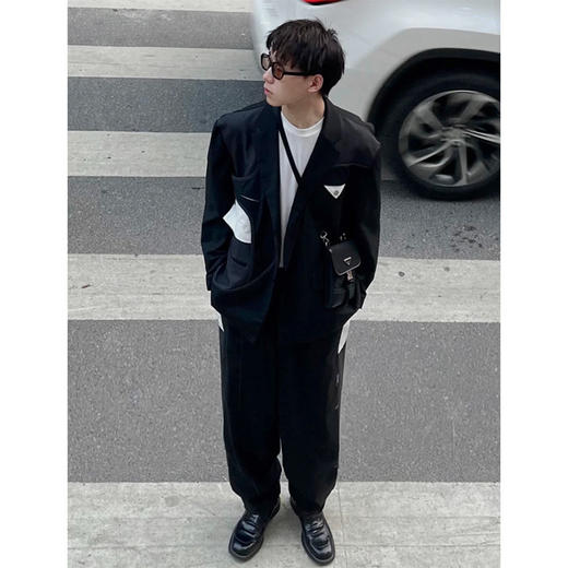 RELABEL 21SS异型外置结构拼接西装外套 商品图0