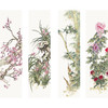 【四条屏】陈军工笔花鸟画白描底稿竹子临摹勾线花鸟线稿CJ69 商品缩略图0