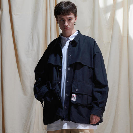EAFINETAL.2021SS新款贴标水洗工艺大口袋上衣工装宽松夹克外套 商品图0