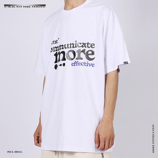 RELABEL 21SS 文字排版印花高克重圆领宽松TEE恤 商品图1