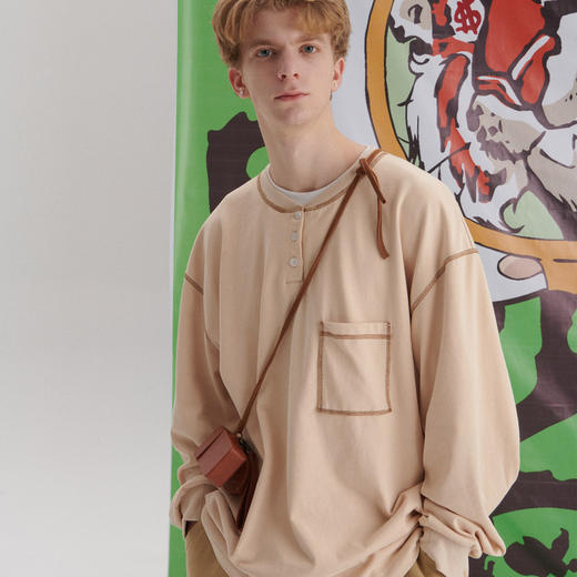 EAFINETAL.21AW新款趣味老虎漫画印花设计复古宽松长袖上衣T恤Tee 商品图2