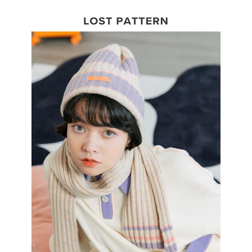 双成记翻边羊毛针织帽 商品图0