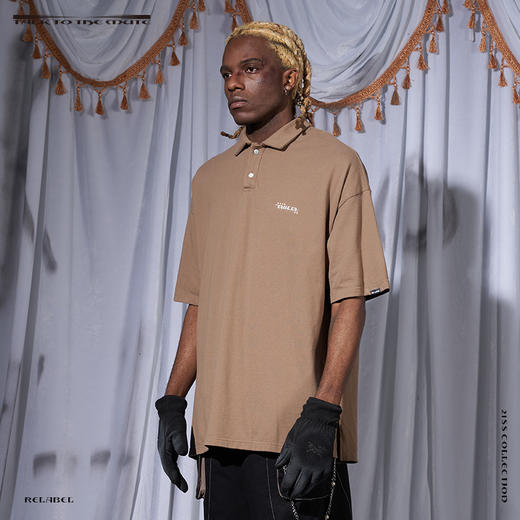 RELABEL 21SS 多色logo撞色刺绣细节异色纽扣宽松潮流短袖polo 商品图3