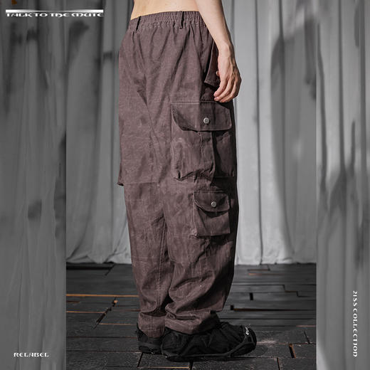 RELABEL 21SS 蜡染做旧工艺多口袋战术工装帆布重工裤 商品图2