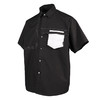 RELABEL 21SS 黑色双层结构撞色白口袋短袖宽松衬衣 商品缩略图4