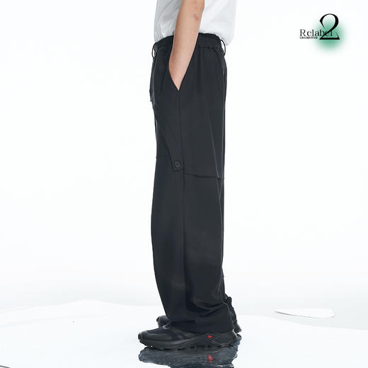 RELABEL 21AW 多层次立体裁片结构打褶假两件休闲宽松西裤 商品图1