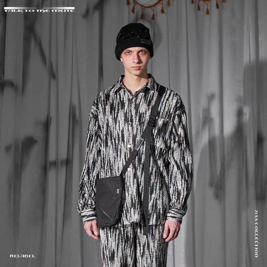 RELABEL 21SS定织未来感条纹毛料宽松衬衣外套 商品图4